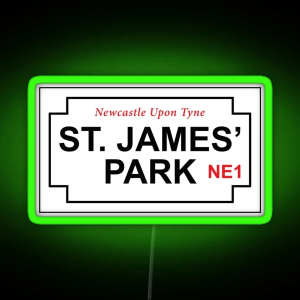 St James Park Street Sign RGB Neon Sign