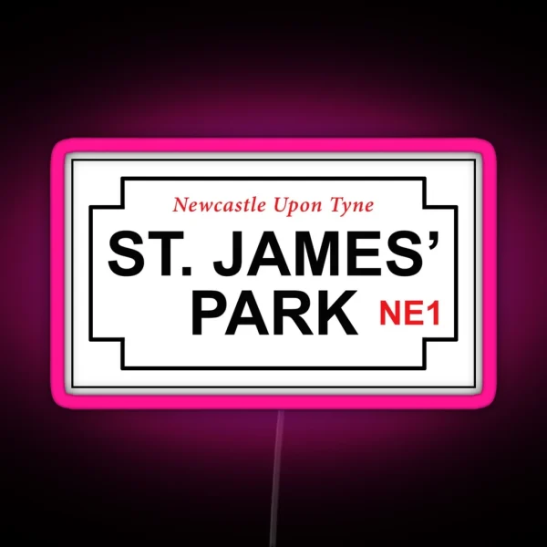 St James Park Street Sign RGB Neon Sign