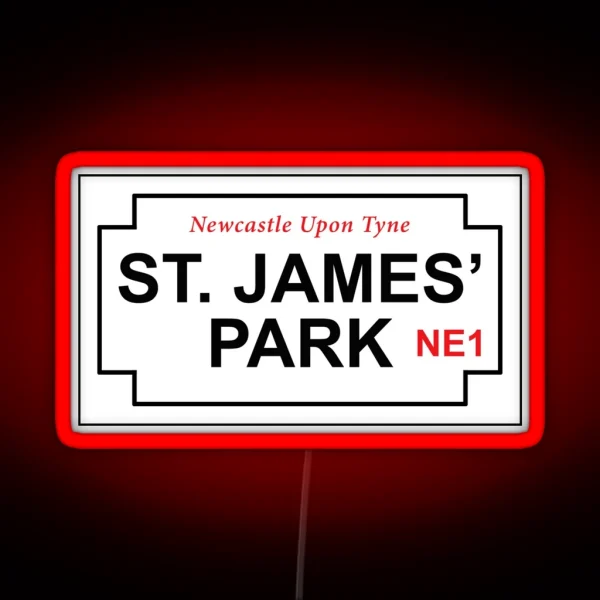 St James Park Street Sign RGB Neon Sign