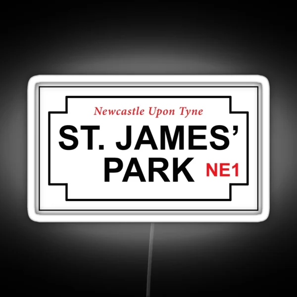 St James Park Street Sign RGB Neon Sign