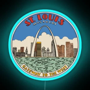 St Louis Missouri Vintage Style RGB Neon Sign