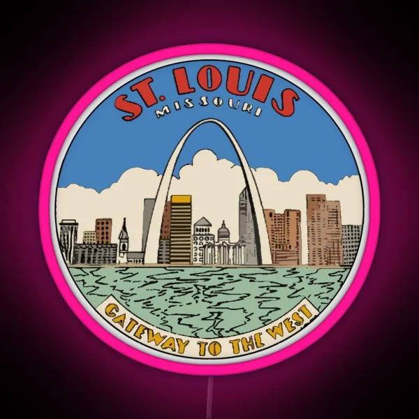 St Louis Missouri Vintage Style RGB Neon Sign