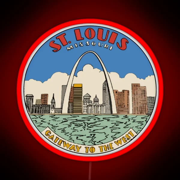 St Louis Missouri Vintage Style RGB Neon Sign