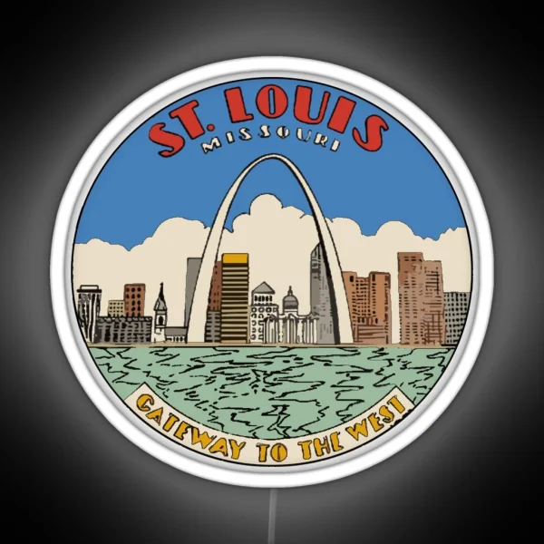 St Louis Missouri Vintage Style RGB Neon Sign