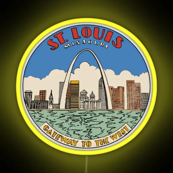 St Louis Missouri Vintage Style RGB Neon Sign