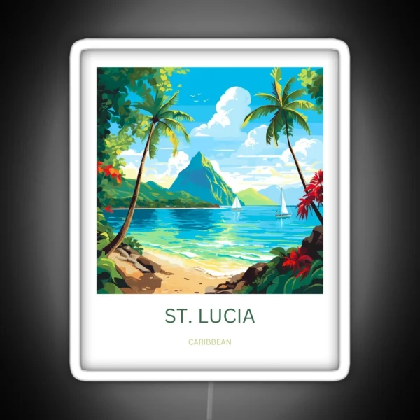 St Lucia Caribbean RGB Neon Sign