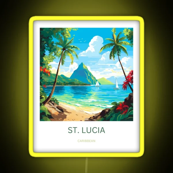 St Lucia Caribbean RGB Neon Sign