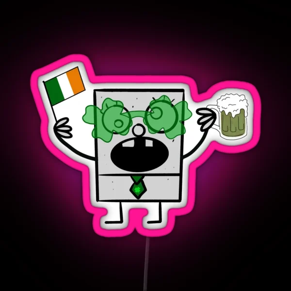 St Patrick S Day Doodle RGB Neon Sign