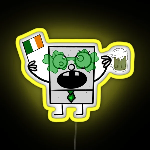 St Patrick S Day Doodle RGB Neon Sign