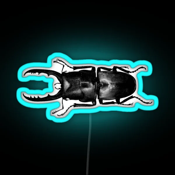 Stag Beetle RGB Neon Sign