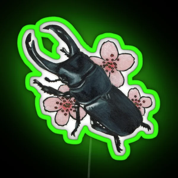 Stag Beetle RGB Neon Sign