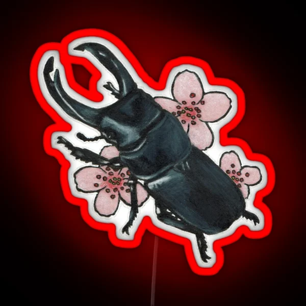 Stag Beetle RGB Neon Sign