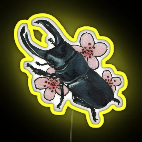 Stag Beetle RGB Neon Sign