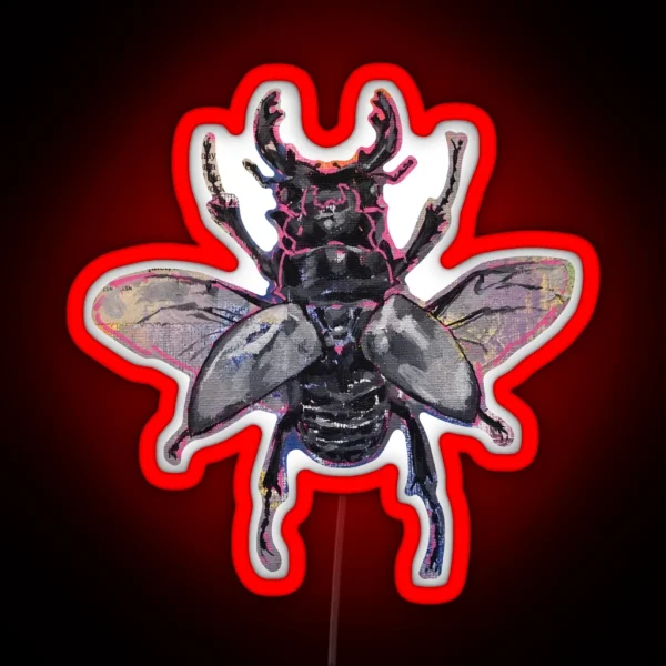 Stag Beetle RGB Neon Sign