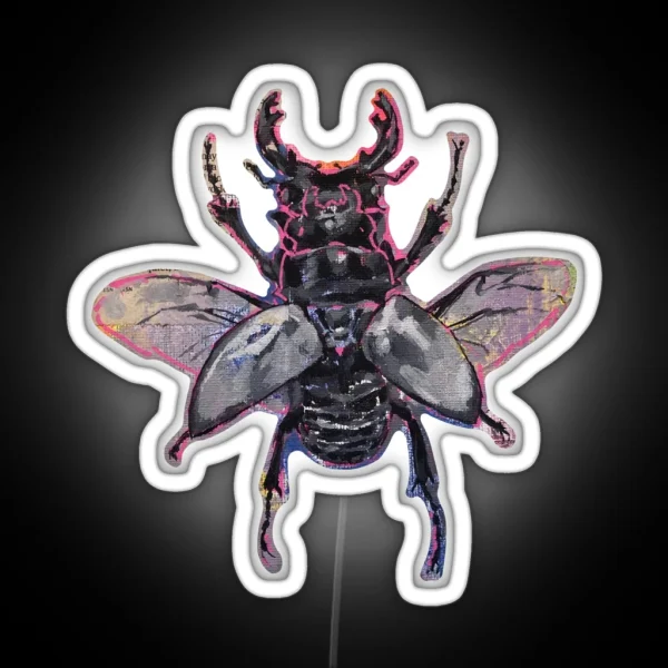 Stag Beetle RGB Neon Sign
