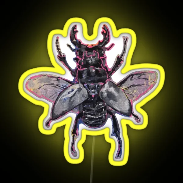 Stag Beetle RGB Neon Sign