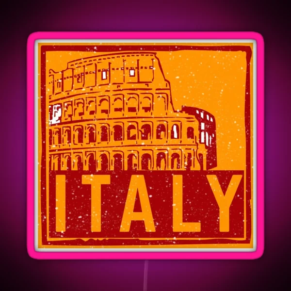 Stamp Italy RGB Neon Sign