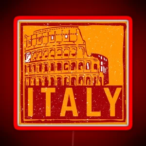 Stamp Italy RGB Neon Sign