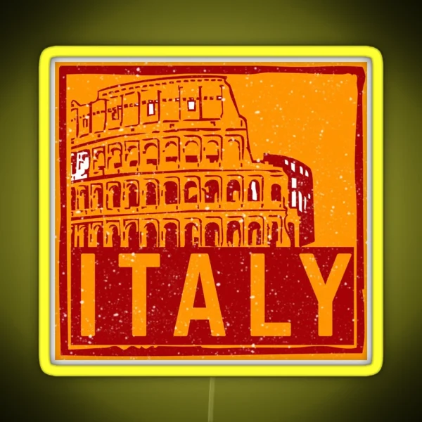 Stamp Italy RGB Neon Sign