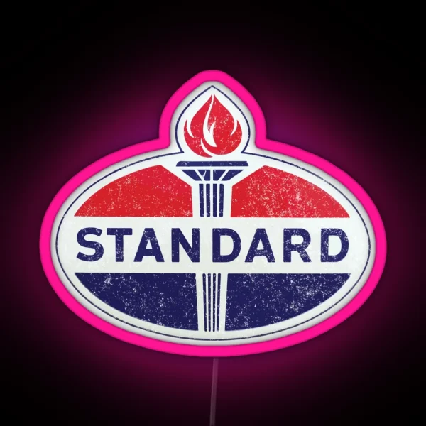 Standard Oil Vintage Logo RGB Neon Sign