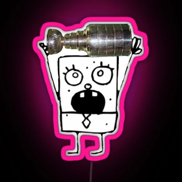 Stanley Cup Doodlebob RGB Neon Sign