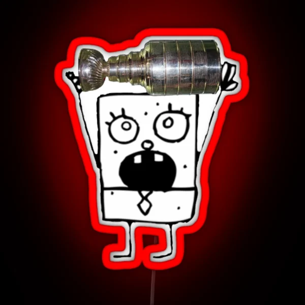 Stanley Cup Doodlebob RGB Neon Sign