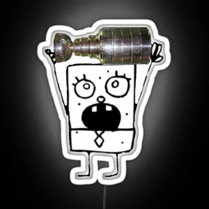 Stanley Cup Doodlebob RGB Neon Sign