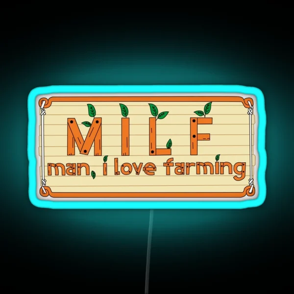 Stardew Valley Man I Love Farming RGB Neon Sign