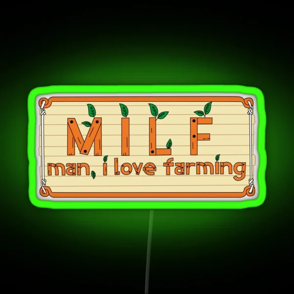 Stardew Valley Man I Love Farming RGB Neon Sign