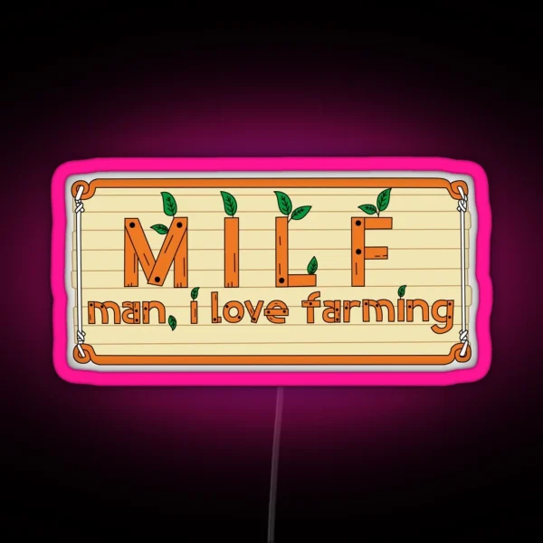 Stardew Valley Man I Love Farming RGB Neon Sign