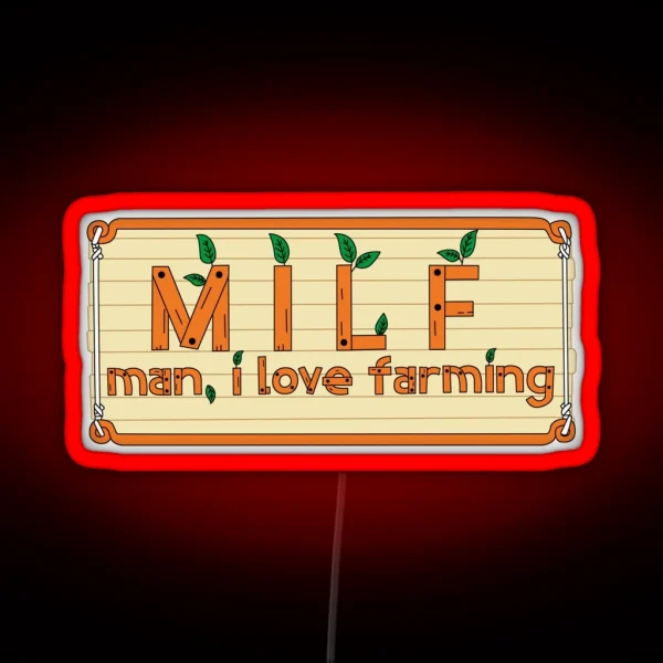 Stardew Valley Man I Love Farming RGB Neon Sign