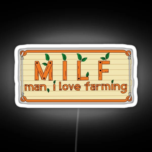 Stardew Valley Man I Love Farming RGB Neon Sign