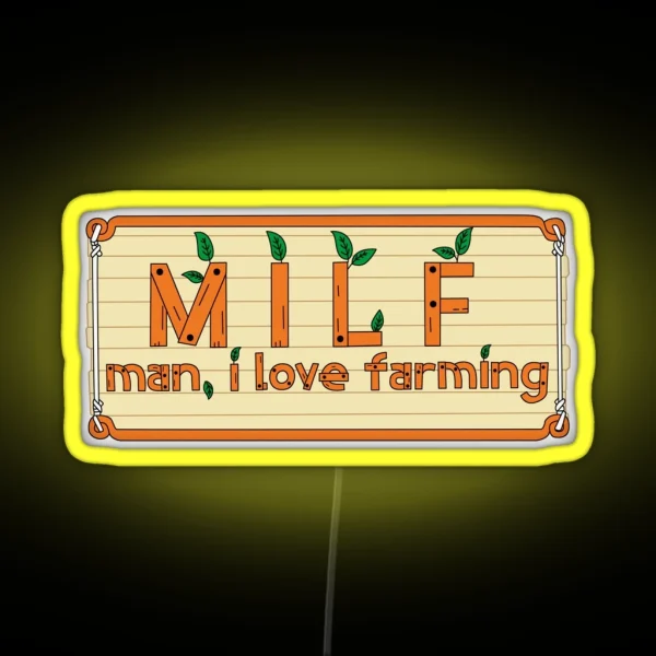 Stardew Valley Man I Love Farming RGB Neon Sign