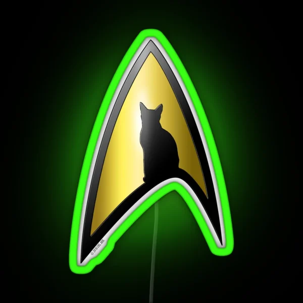 Starfleet Cat RGB Neon Sign