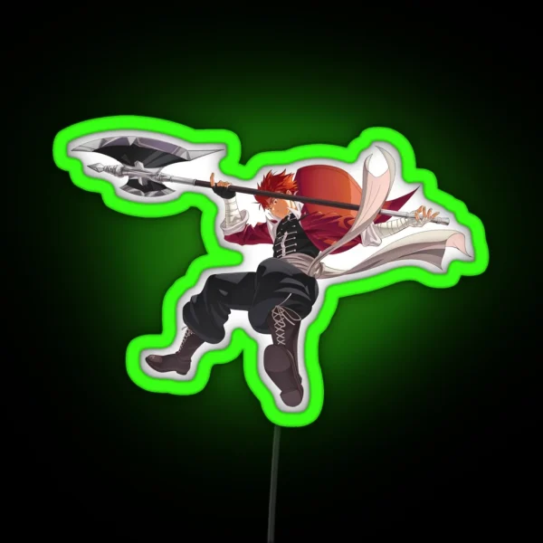 Stark Frieren Using His Ax RGB Neon Sign