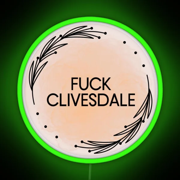 Starkid Hatchetfield Eff Clivesdale RGB Neon Sign