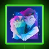RGB neon sign in a modern style featuring Starkid's Wiggly, Gary logo