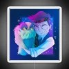 Starkid logo with wavy and GARY fonts on a neon RGB sign.