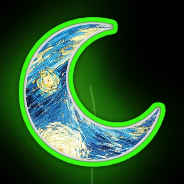 Starry Moon RGB Neon Sign