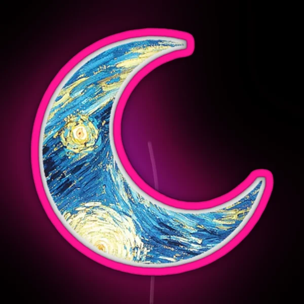 Starry Moon RGB Neon Sign