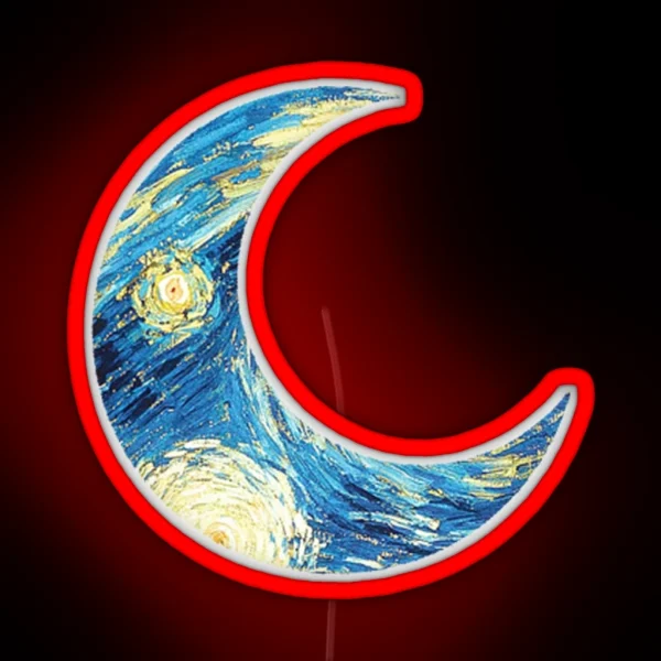 Starry Moon RGB Neon Sign