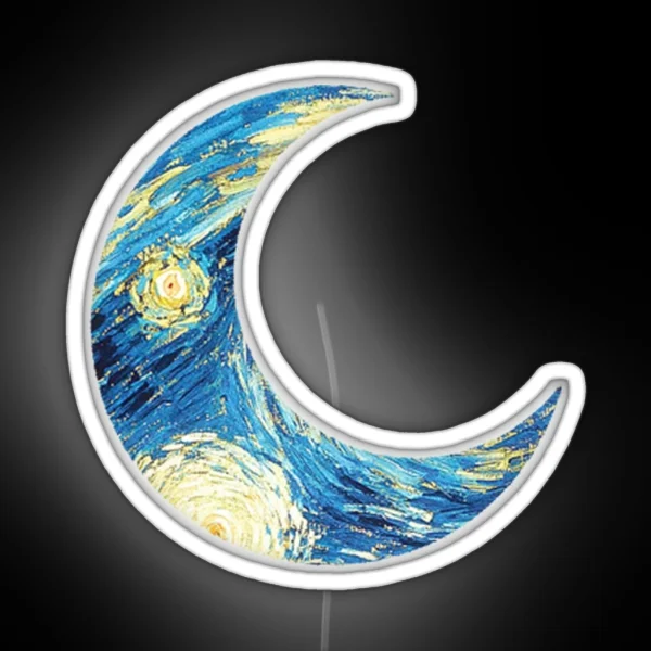 Starry Moon RGB Neon Sign