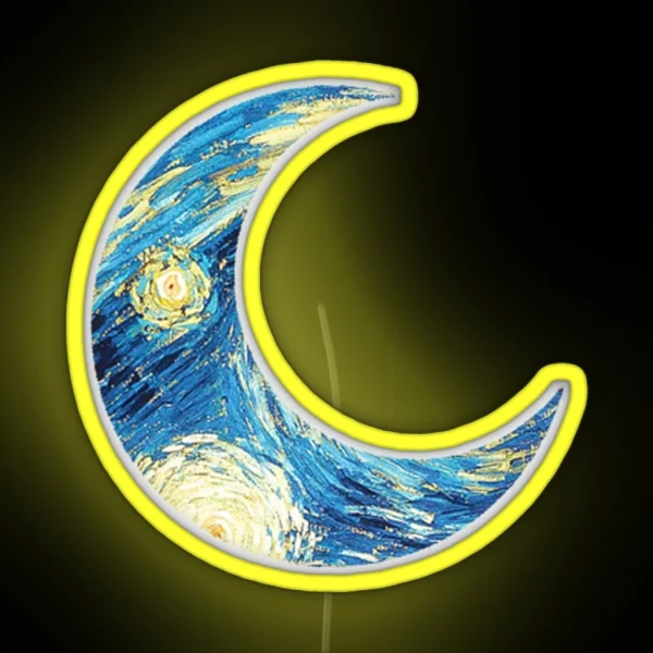 Starry Moon RGB Neon Sign
