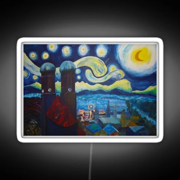 Starry Munich With Oktoberfest RGB Neon Sign