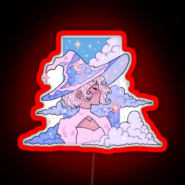 Starry Night Witch RGB Neon Sign