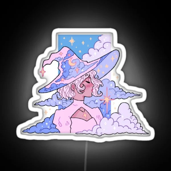 Starry Night Witch RGB Neon Sign