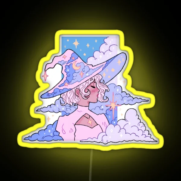 Starry Night Witch RGB Neon Sign