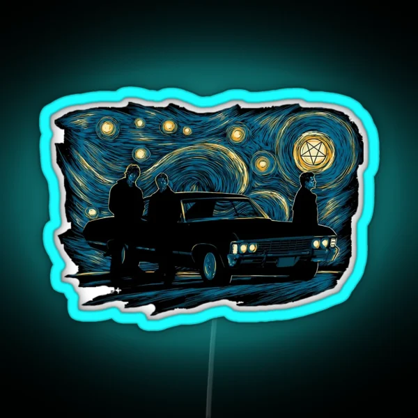 Starry Supernatural Night RGB Neon Sign