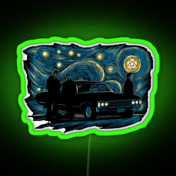 Starry Supernatural Night RGB Neon Sign