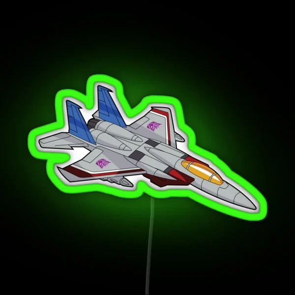 Starscream Led Check Out The Deceptijets Pillow RGB Neon Sign